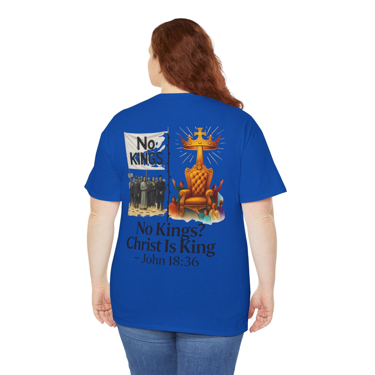 No Kings? Christ is King T-Shirt – Bold Christian Faith Tee for Devoted Believers Printify