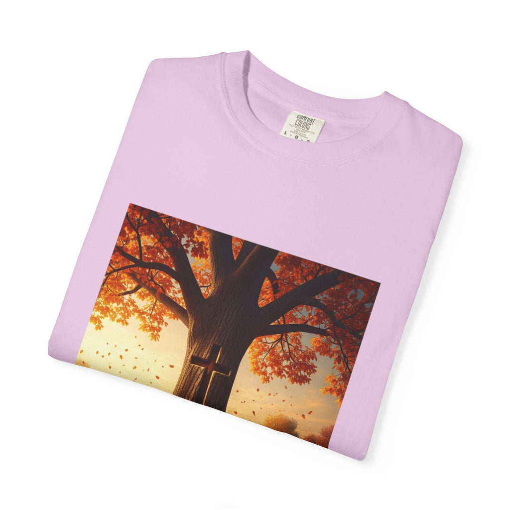 Trust in the Lord T-Shirt – Autumn Tree Christian Tee with Proverbs 3:5 Printify