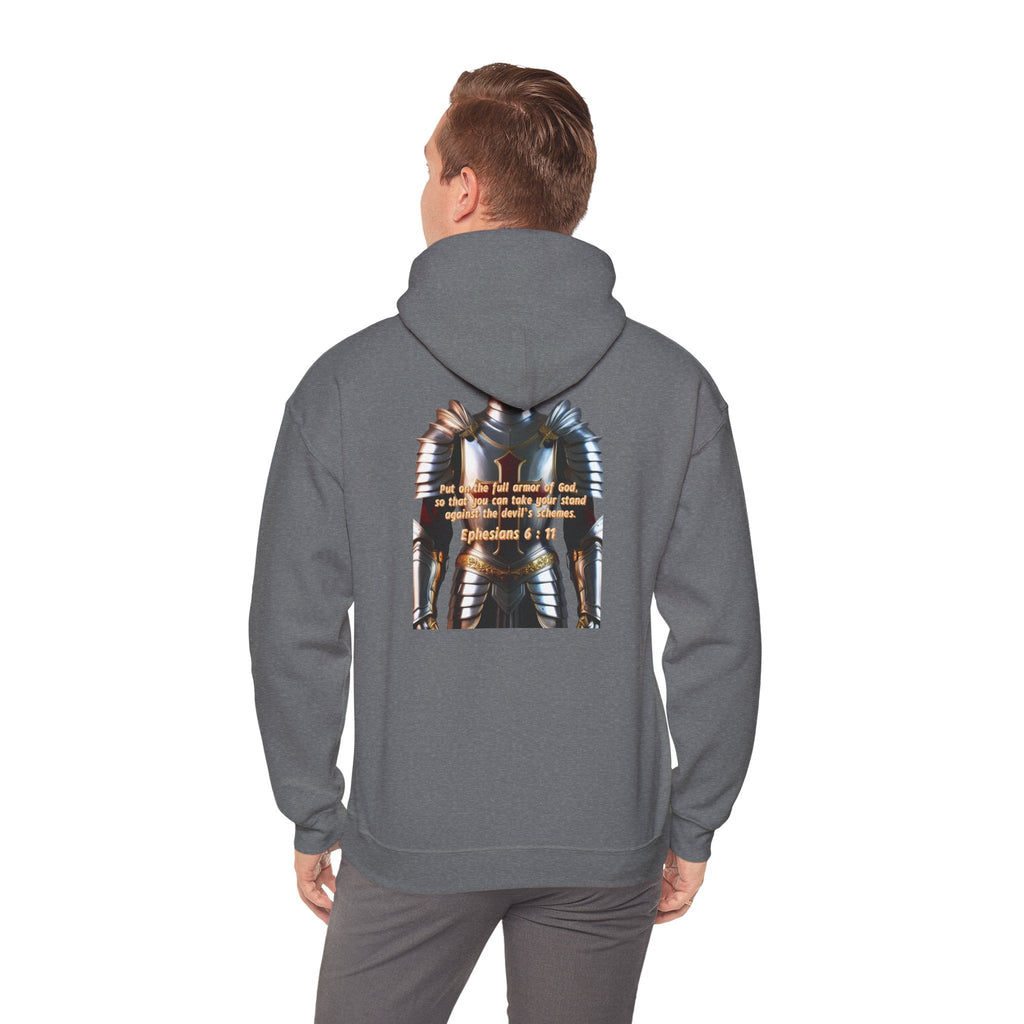 Religious Graphic Armor Of God Design - Unisex Heavy Blend™ Hooded Sweatshirt Printify