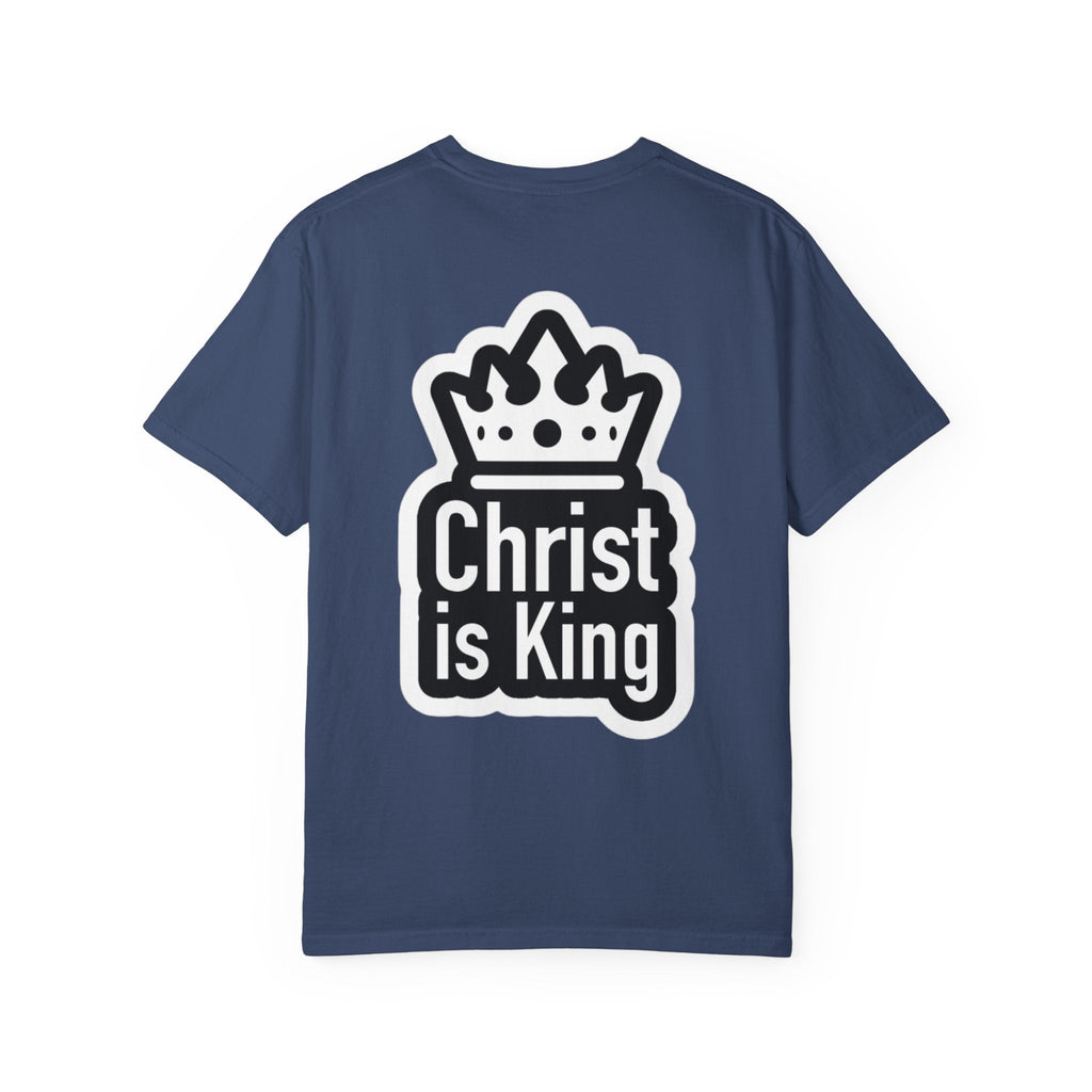 Christ is King T-Shirt – Bold Crown & Cross Christian Tee for Unashamed Faith Printify