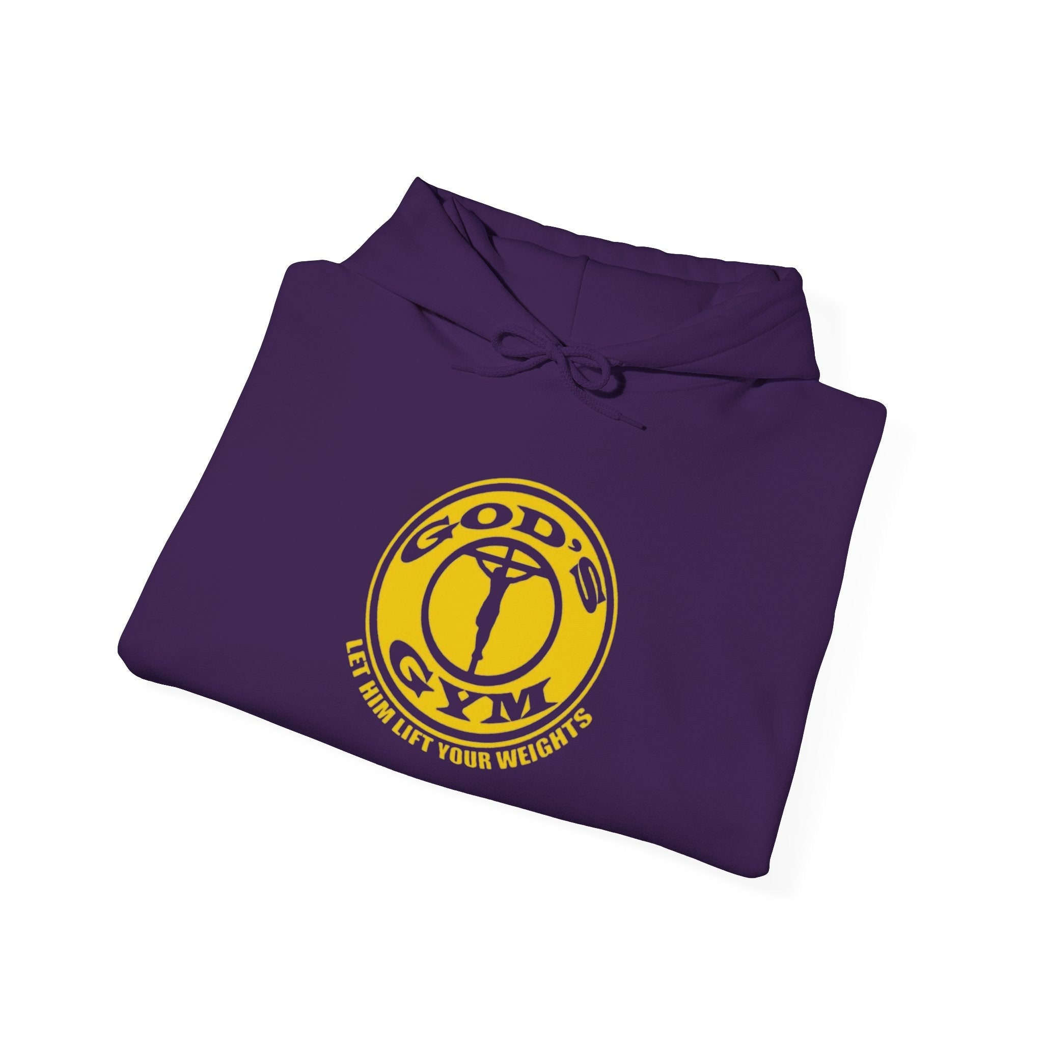 God's Gym Hoodie — "Let Him Lift Your Weights" Christian Fitness Hoodie Printify