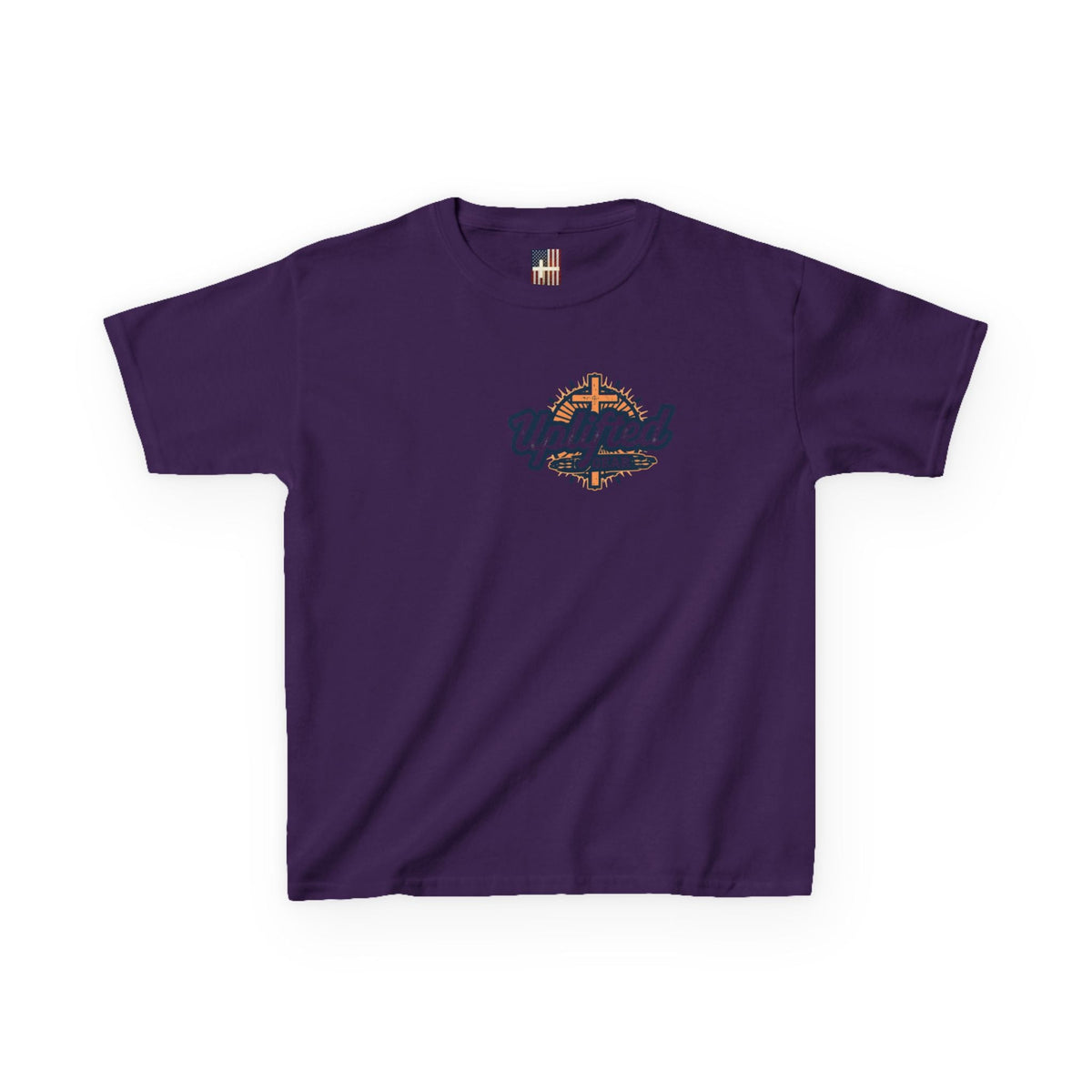 ✨ Chosen. Loved. Redeemed. – Elegant Christian Kids T-Shirt | Gold Foil Faith Tee | Subtle Cross & Heart Design | Inspirational Bible Verse Apparel by Uplifted Gear Printify