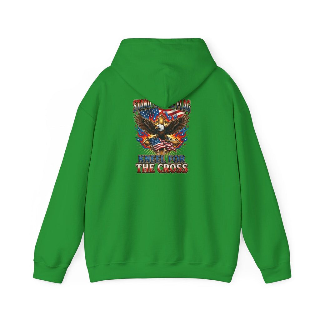 Stand for the Flag Kneel for the Cross Hoodie | Patriotic Eagle Hoodie Printify