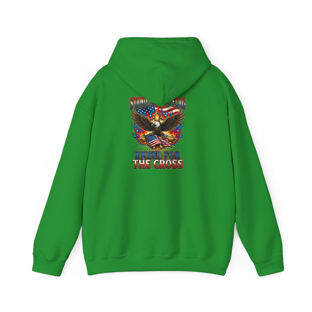 Stand for the Flag Kneel for the Cross Hoodie | Patriotic Eagle Hoodie Printify