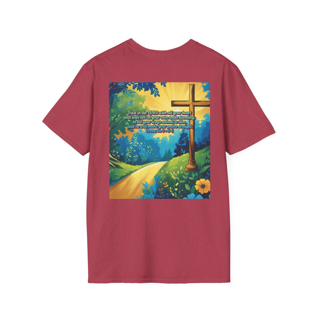 Trust in The Lord Proverbs 3:5-6 Biblical Design Unisex Softstyle T-Shirt Printify