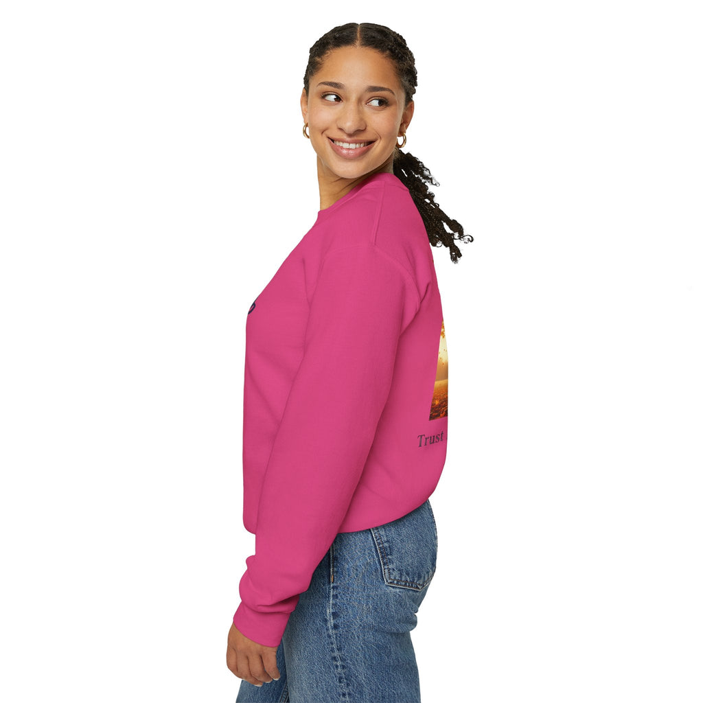 Trust in the Lord Sweatshirt – Autumn Tree Proverbs 3:5 Christian Sweatshirt for Cozy Faith Printify