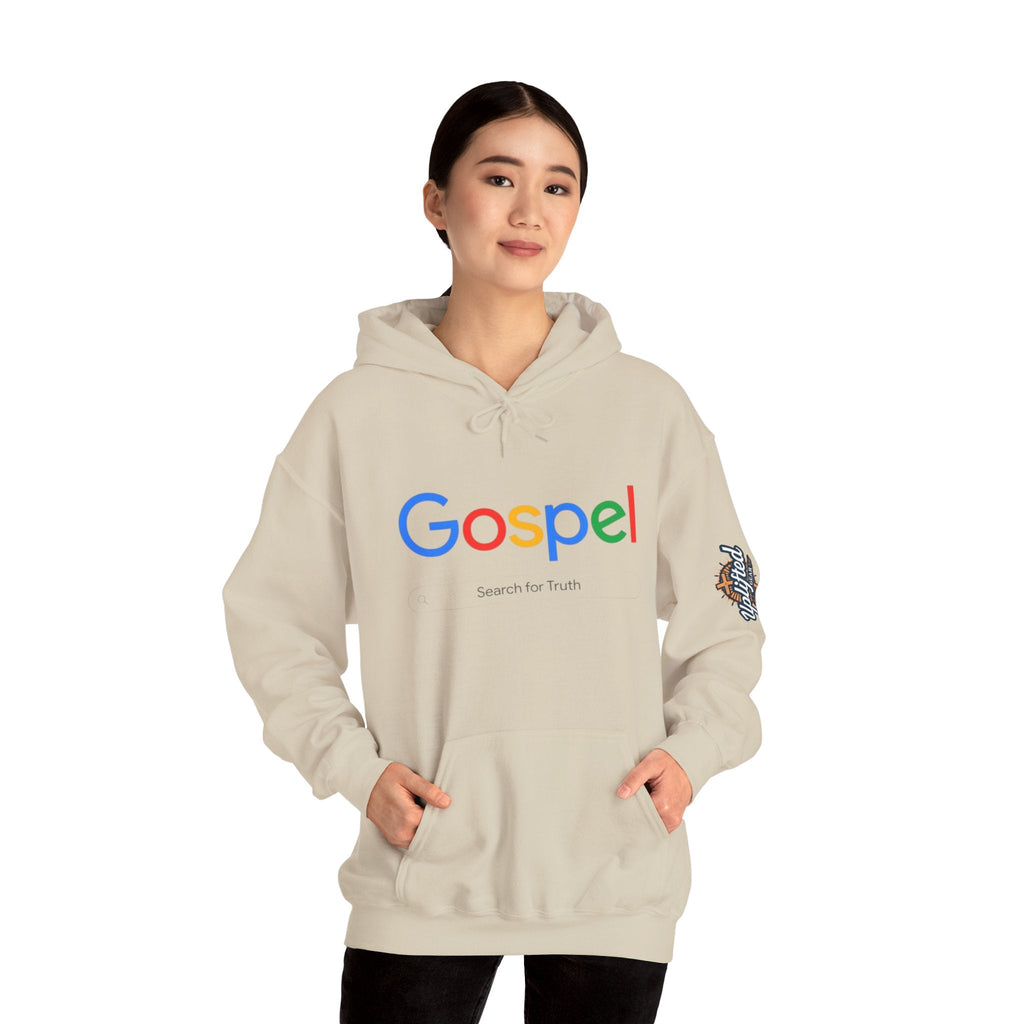 Gospel Hoodie — "Search for Truth" Christian Faith Pullover Printify