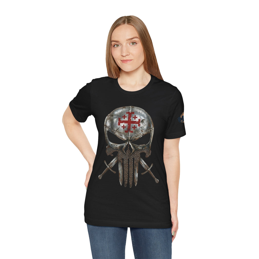 Crusader Knight Christian Skull T-shirt - Warrior Armor of God T-shirt Printify