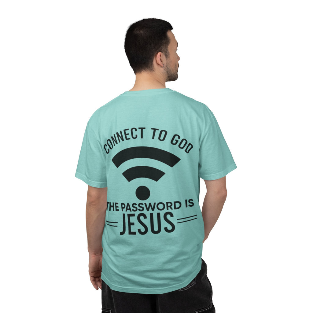 Connect to God T-shirt - WIFI Password is Jesus - Funny Christian Faith T-shirt Printify
