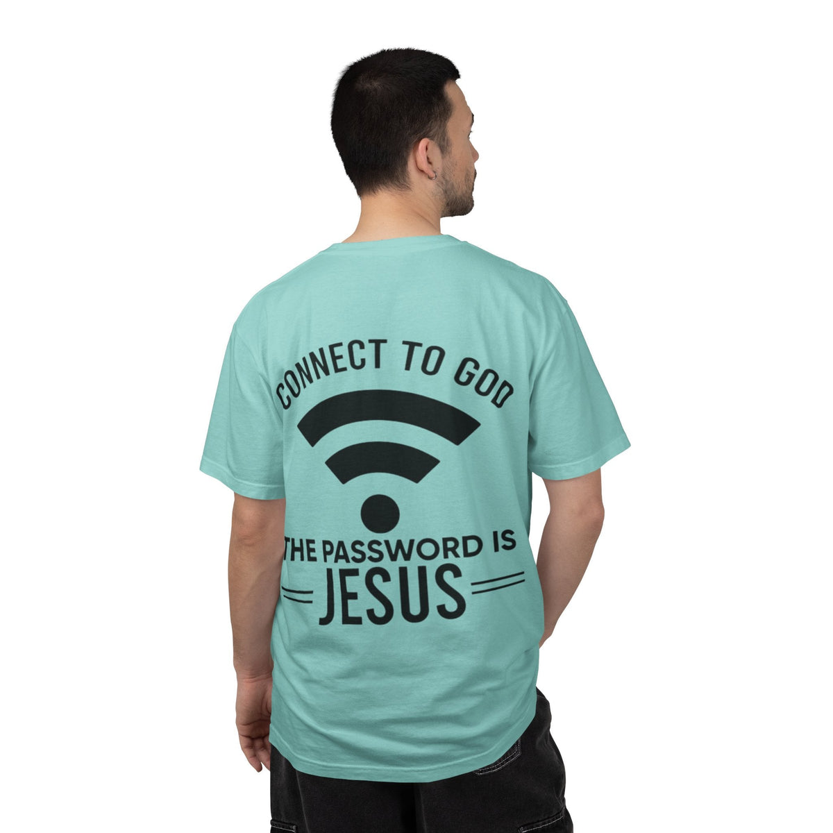 Connect to God T-shirt - WIFI Password is Jesus - Funny Christian Faith T-shirt Printify