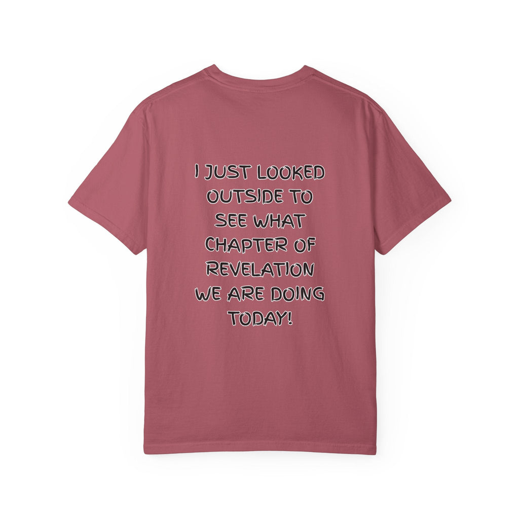 What Chapter of Revelation T-shirt – I Looked Outside My Window Christian T-shirt for End Times Humor & Faith Printify