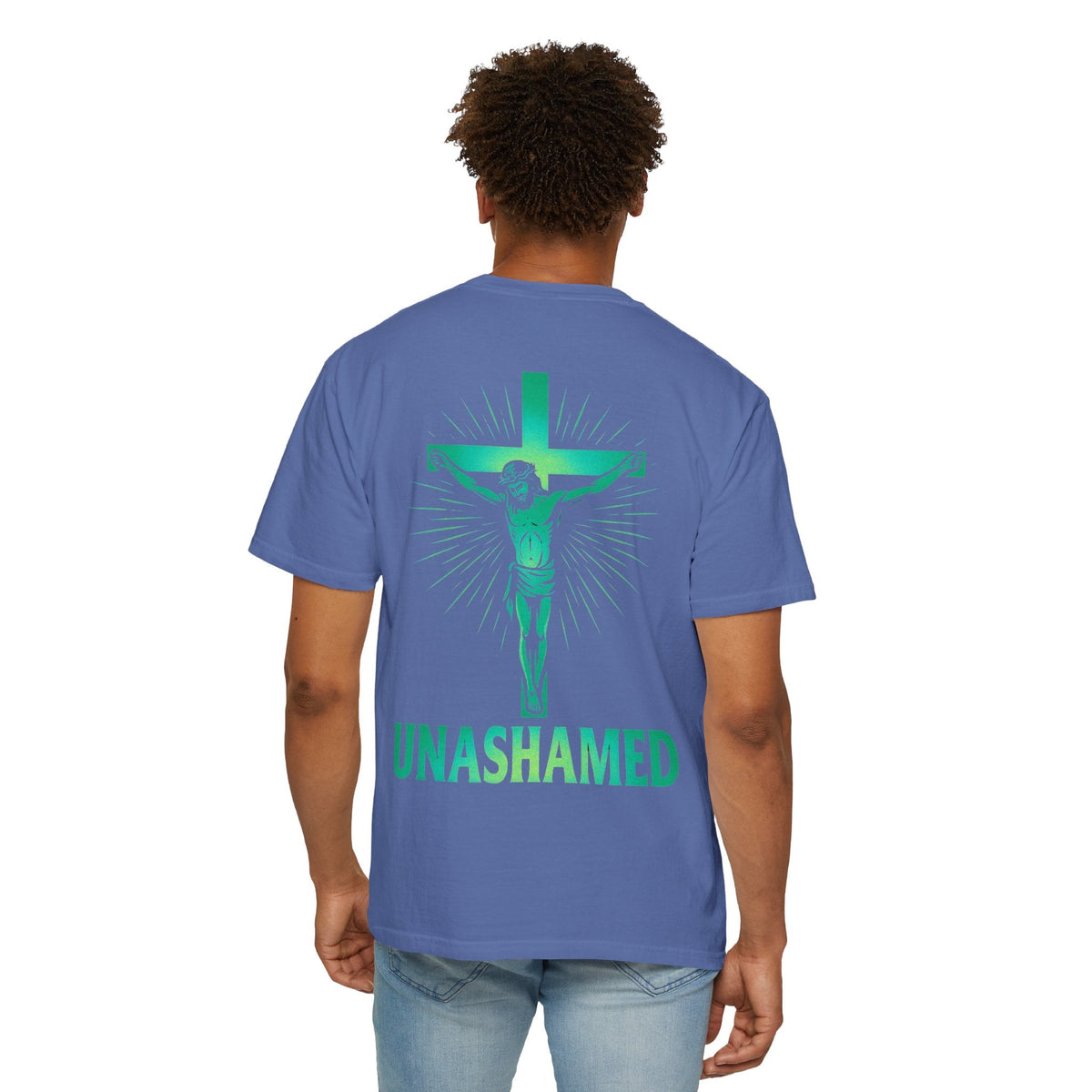 Unashamed T-shirt – Romans 1:16 Crucifixion Christian t-shirt for Bold Unwavering Faith Printify