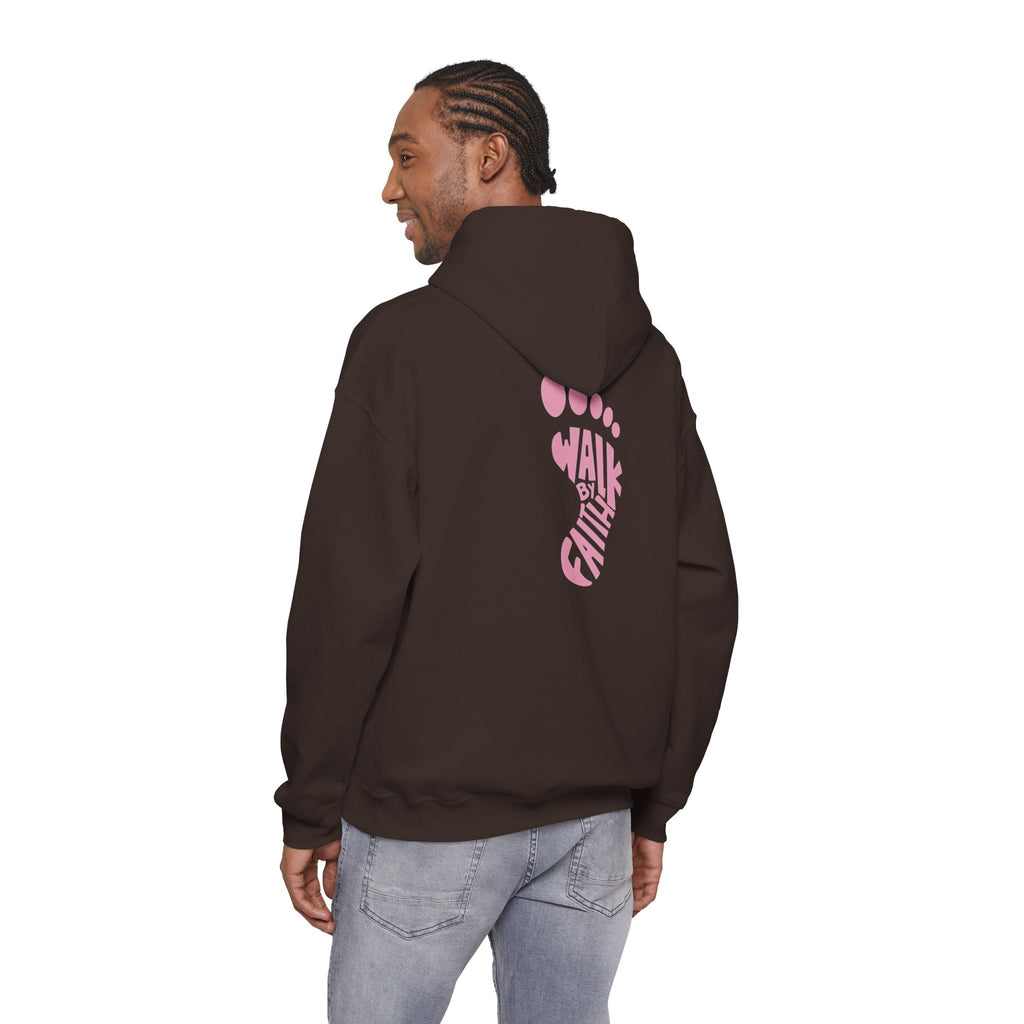 Walk By Faith Footprint Hoodie Printify