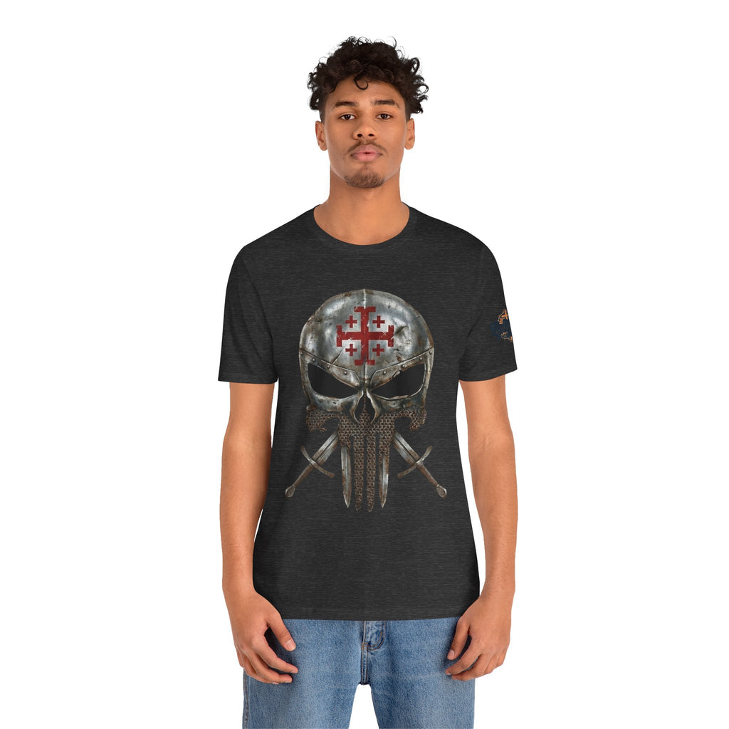 Crusader Knight Christian Skull T-shirt - Warrior Armor of God T-shirt Printify