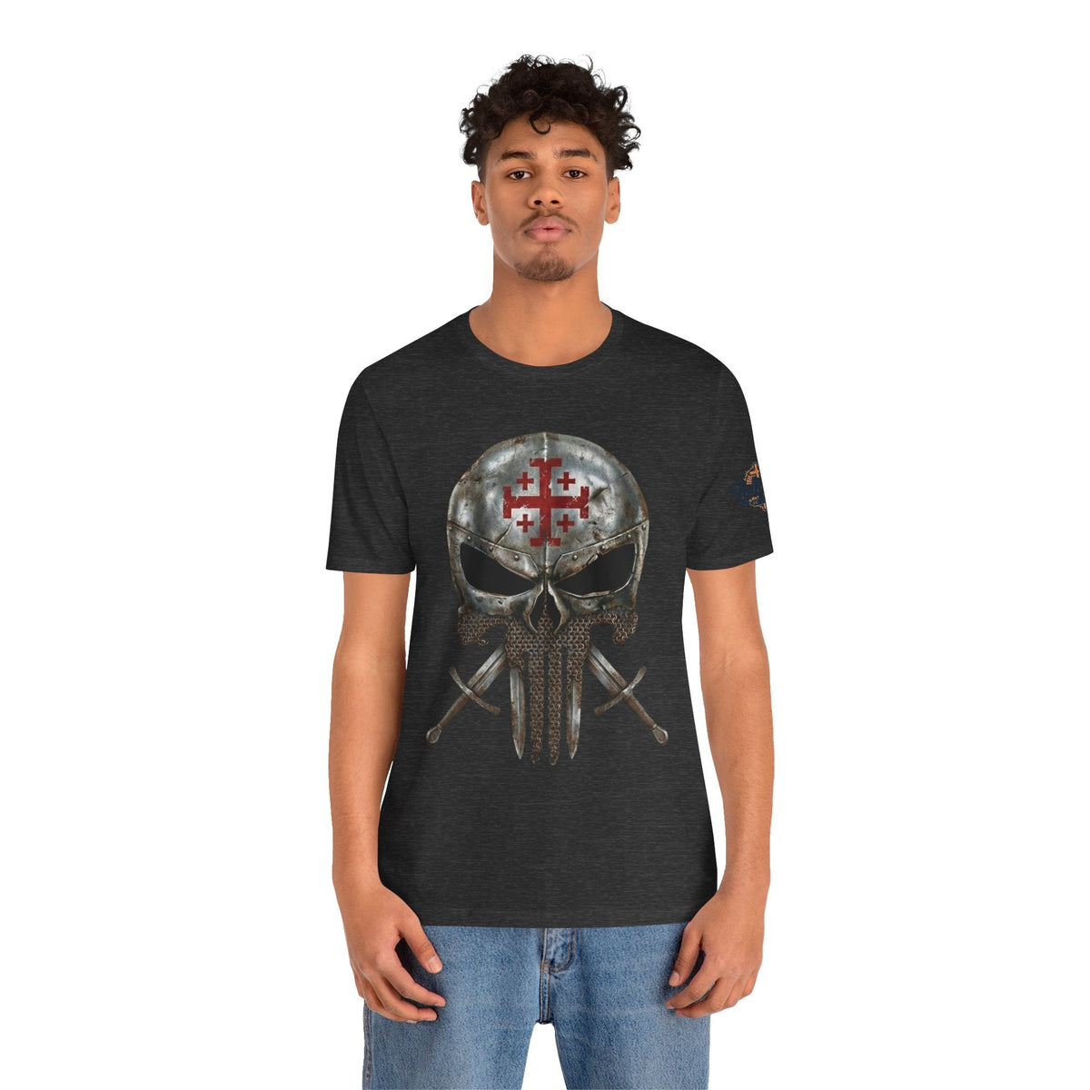 Crusader Knight Christian Skull T-shirt - Warrior Armor of God T-shirt Printify