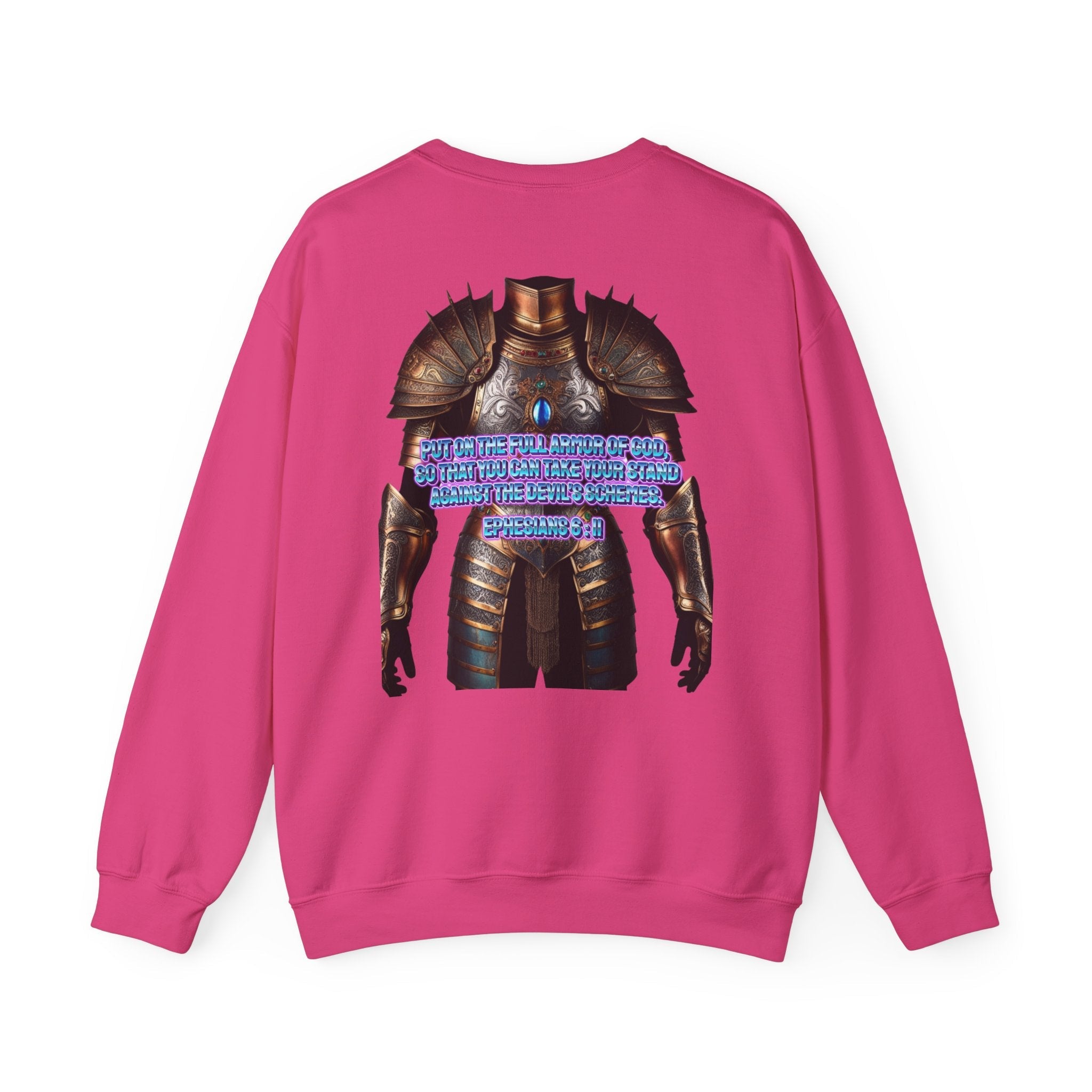 Religious Graphic Armor Of God Design - Unisex Heavy Blend™ Crewneck Sweatshirt Printify