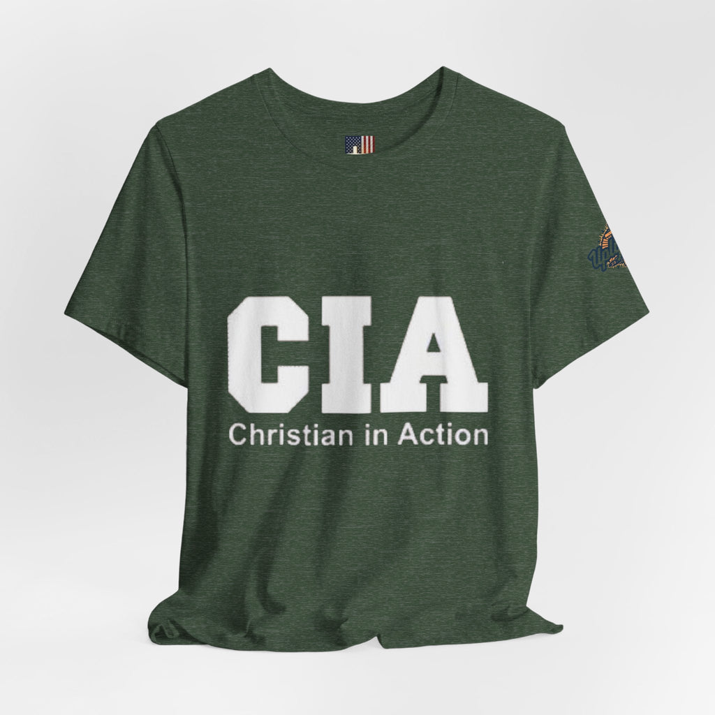 CIA Christian in Action T-shirt - Funny Faith Parody T-shirt - Mission Ready Apparel Printify