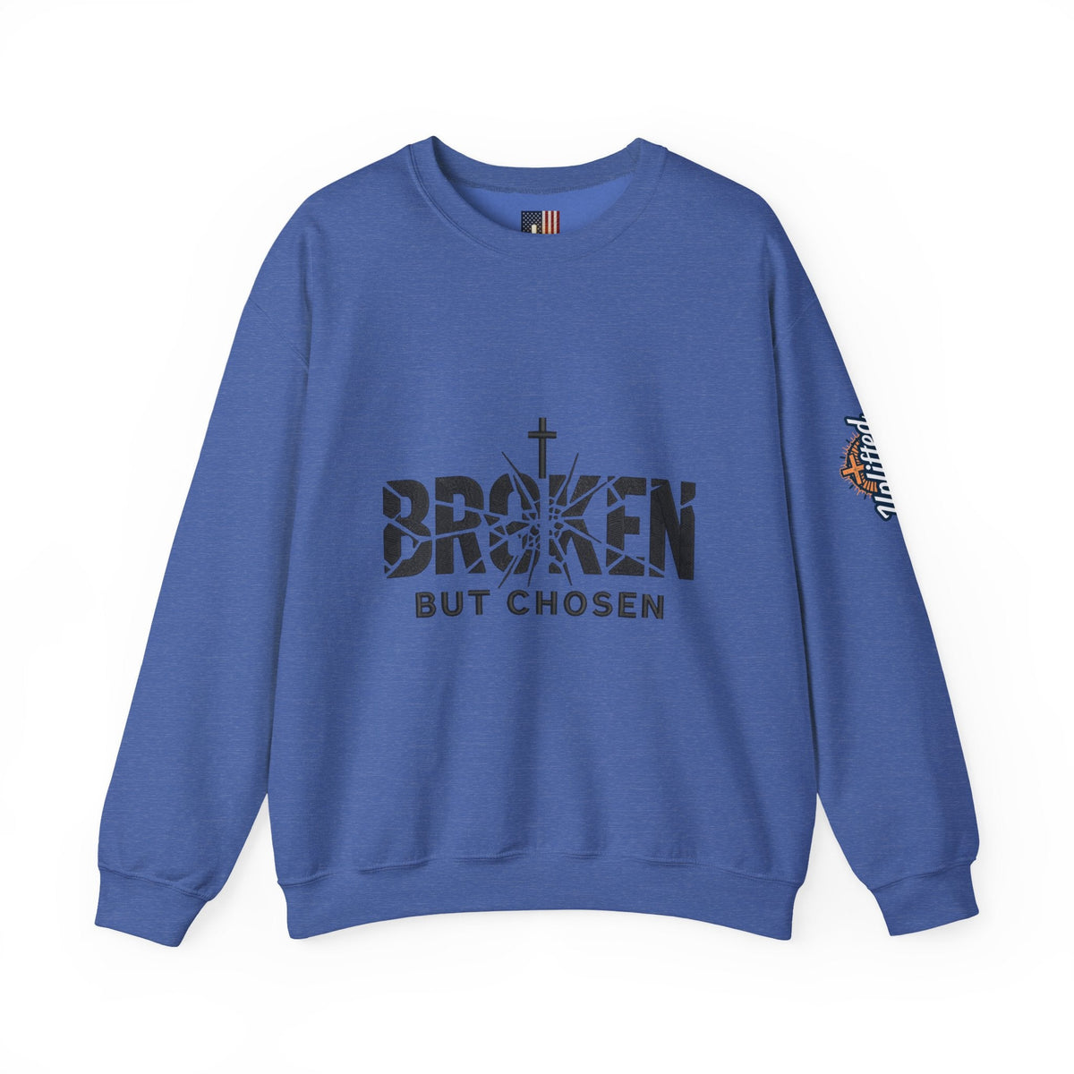 Broken But Chosen Crewneck Sweatshirt Printify