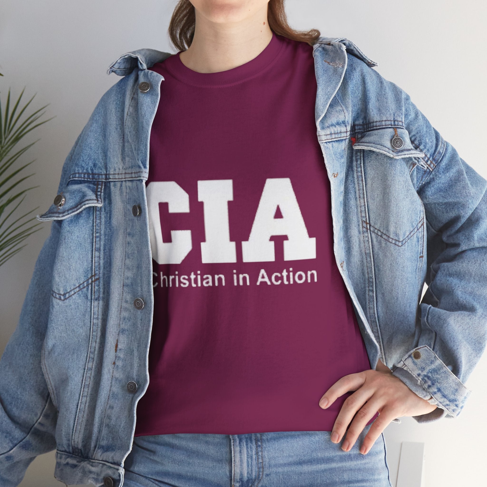 CIA Christian in Action T-shirt - Funny Faith Parody T-shirt - Mission Ready Apparel Printify
