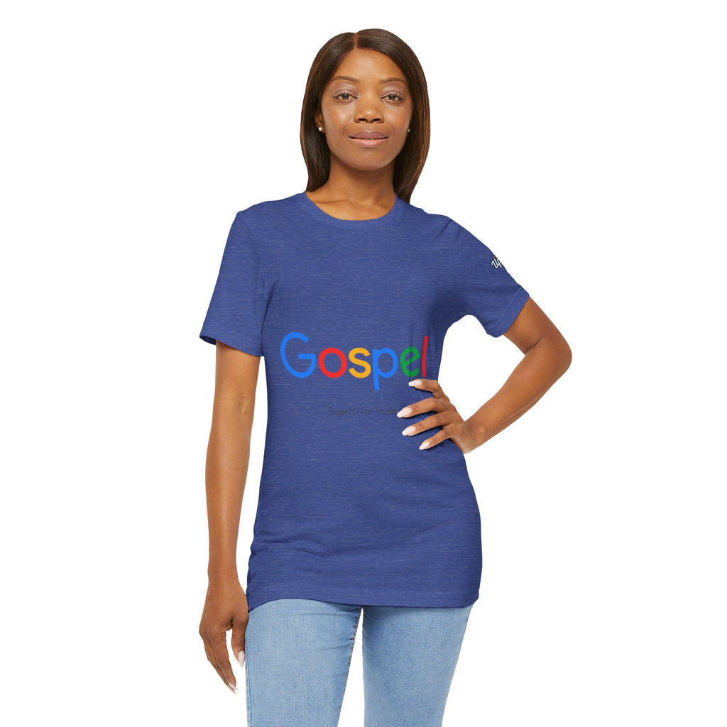 Gospel Graphic Tee — "Gospel" Colorful Logo Christian T-Shirt Printify