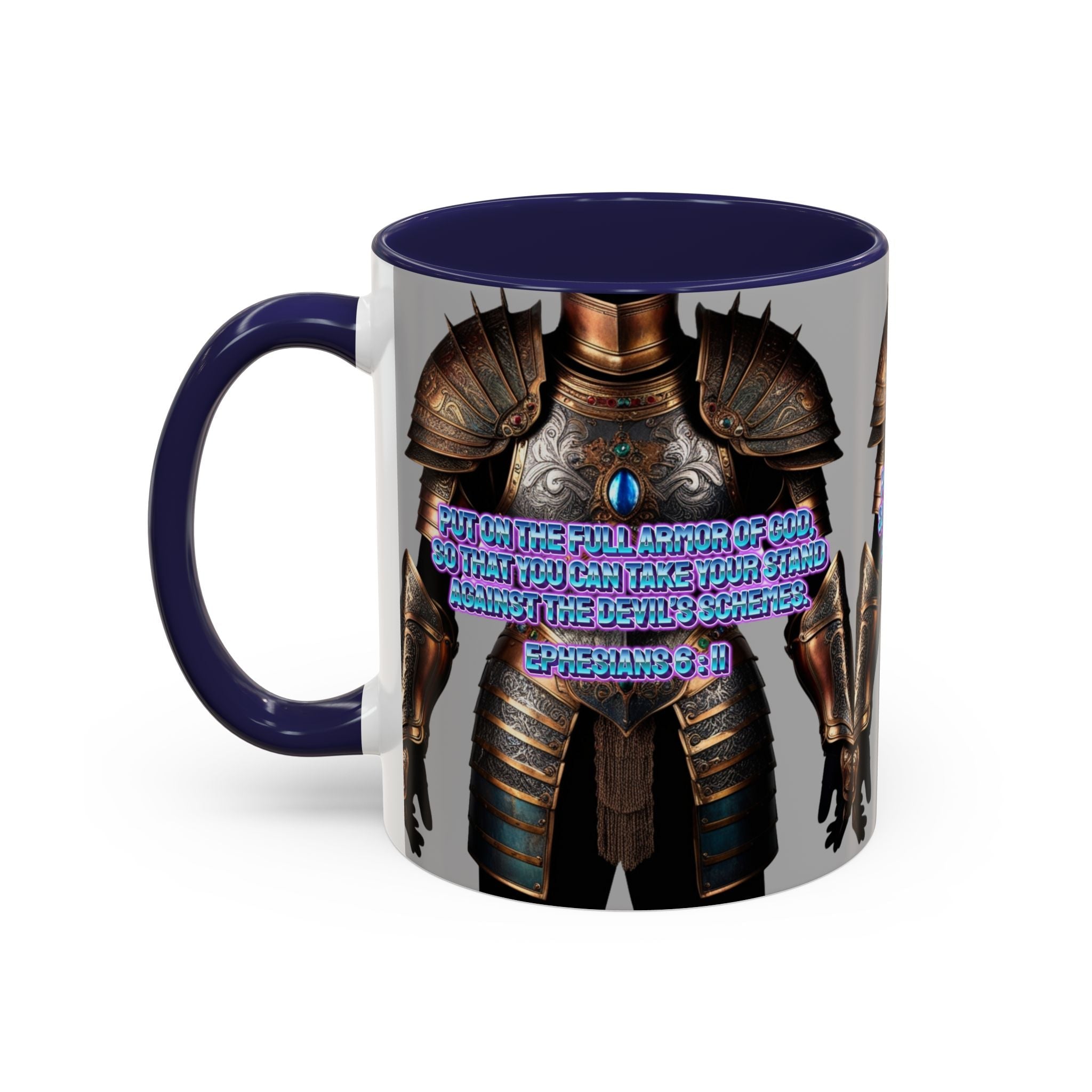 Religious Graphic Armor Of God Design - Accent Coffee Mug (11, 15oz) Printify