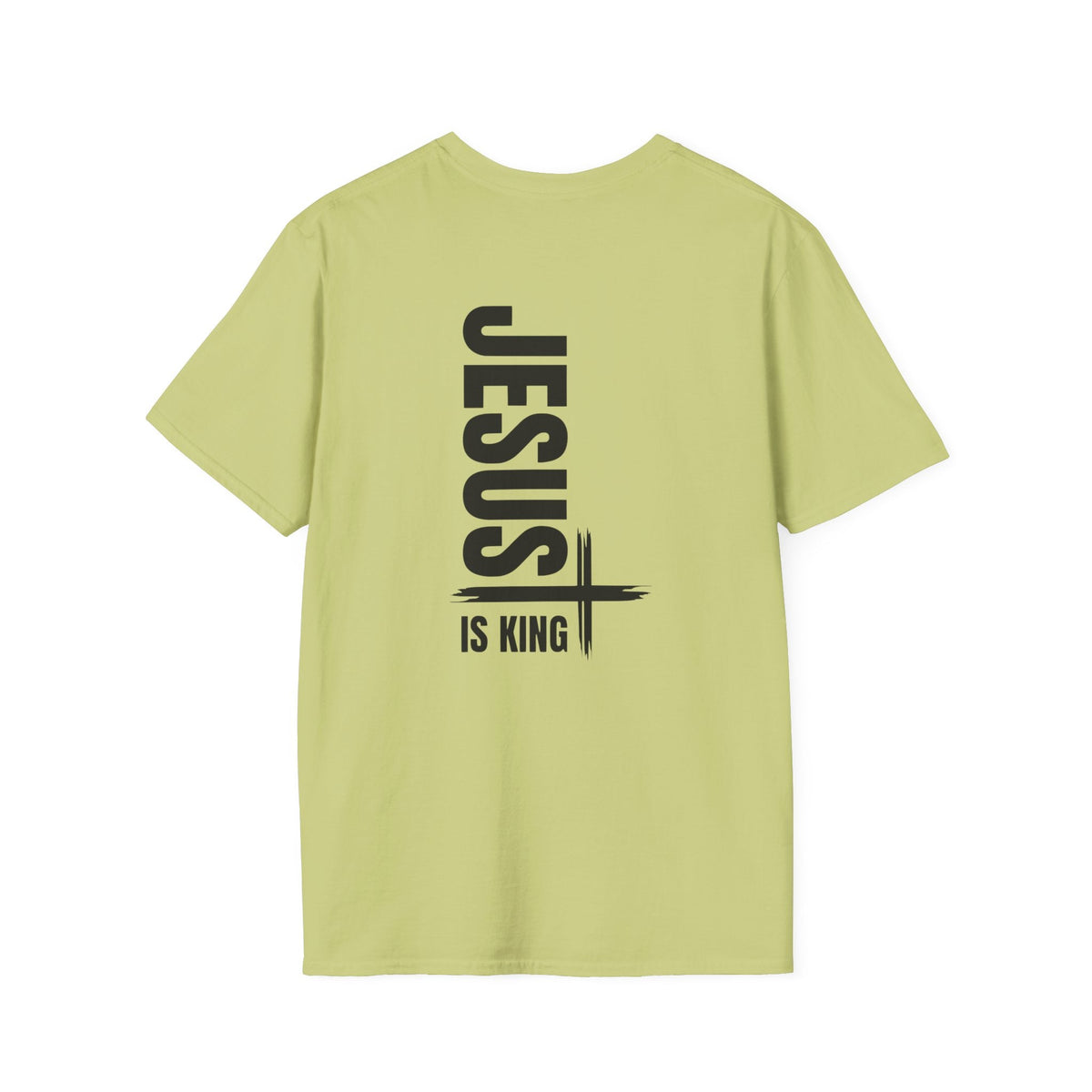 Jesus Is King T-shirt | Modern Typographic Cross Christian T-shirt Printify
