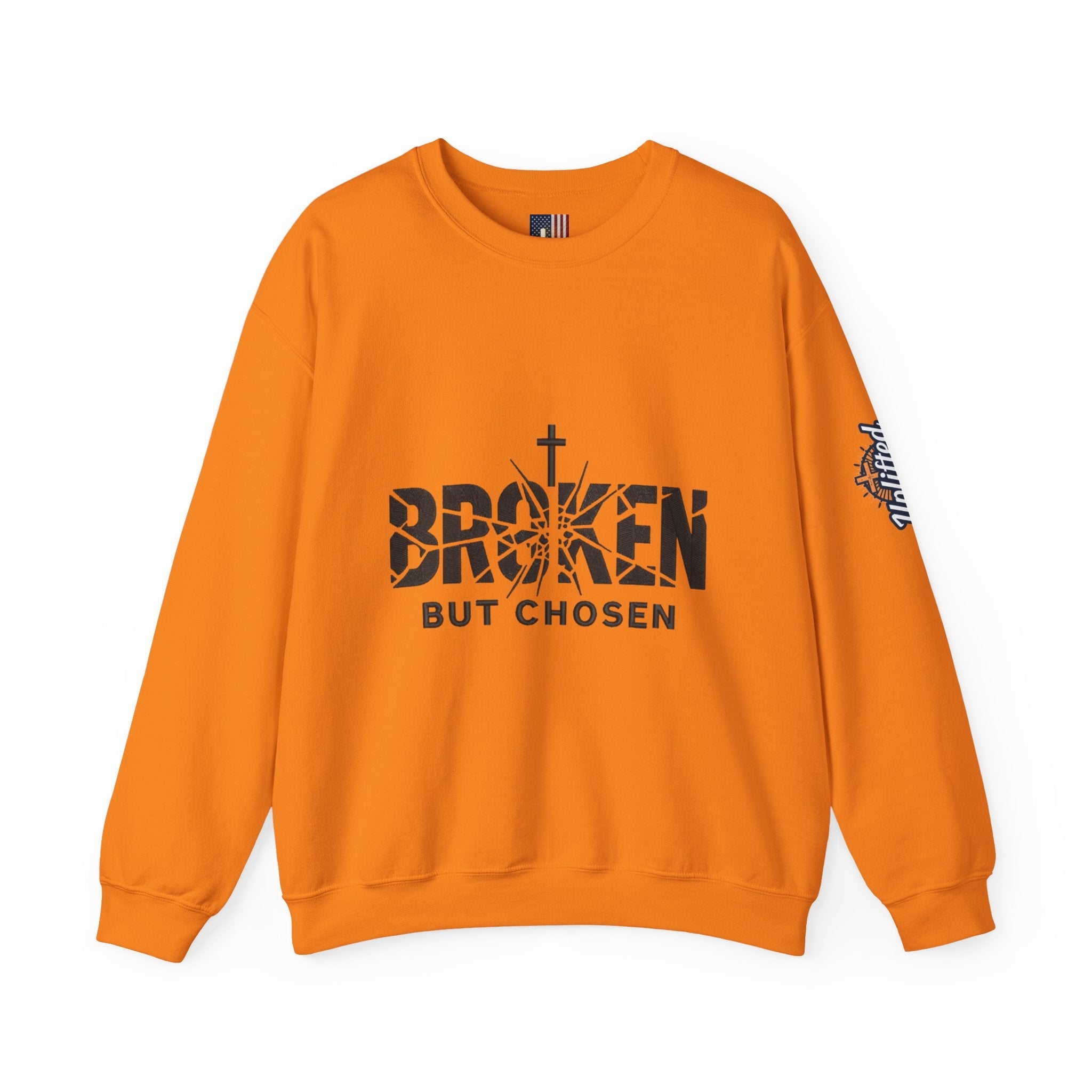 Broken But Chosen Crewneck Sweatshirt Printify