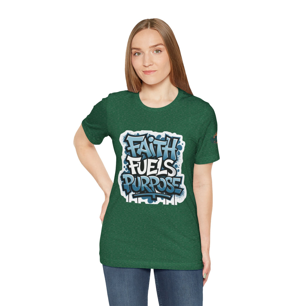 Faith Fuels Purpose T-shirt – Inspirational Christian T-shirt for Divine Drive & Unstoppable Belief Printify