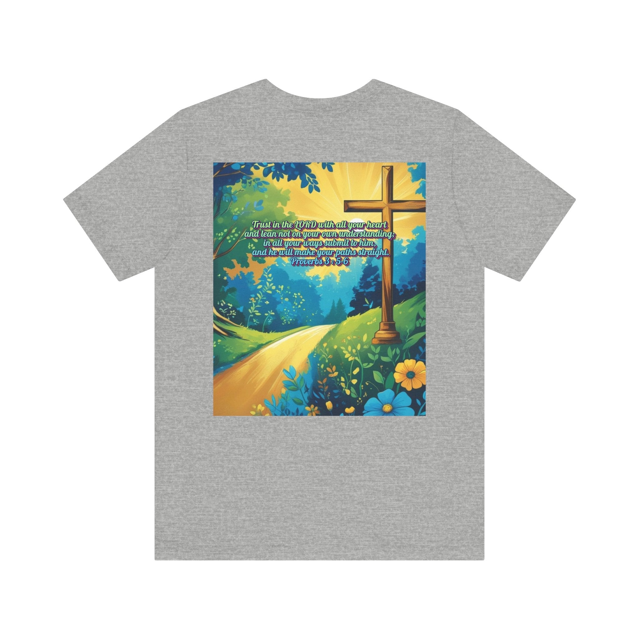 Trust in The Lord Proverbs 3:5-6 Biblical Design Unisex Jersey Short Sleeve Tee Printify