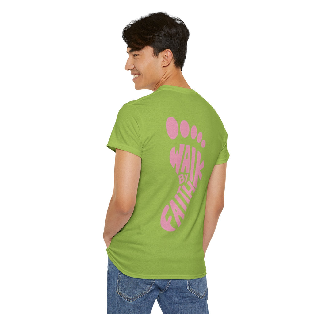 Walk By Faith Footprint T-Shirt Printify