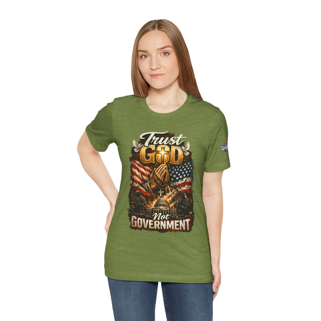 Trust God Not Government T-Shirt — Vintage Patriotic Christian Tee Printify