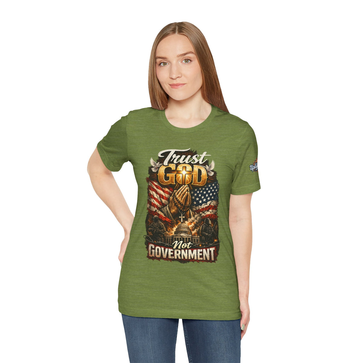 Trust God Not Government T-Shirt — Vintage Patriotic Christian Tee Printify