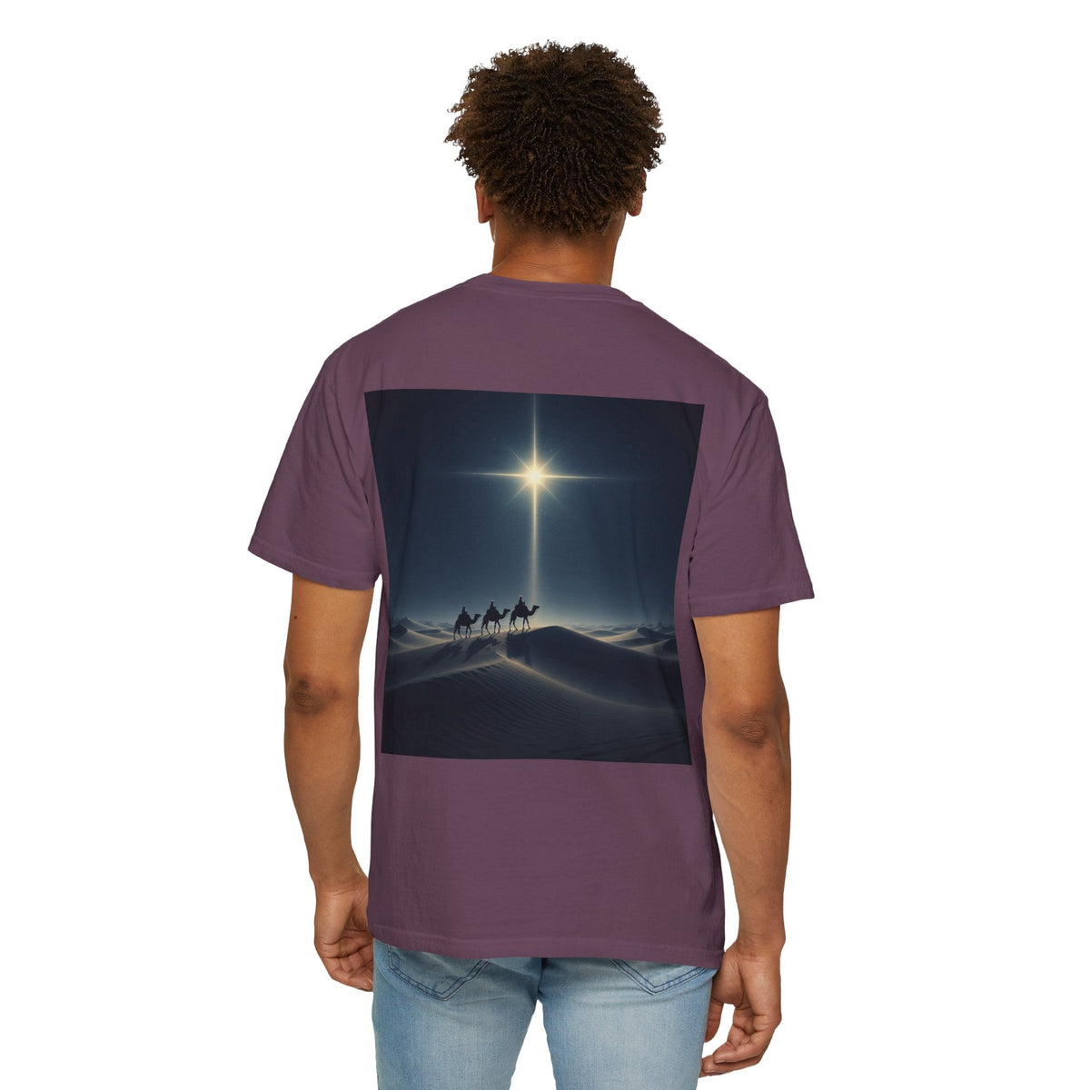 3 Wise Men T-shirt – Magi Camels Nativity Journey Christian Christmas T-shirt for Epiphany Faith & Holy Night Printify