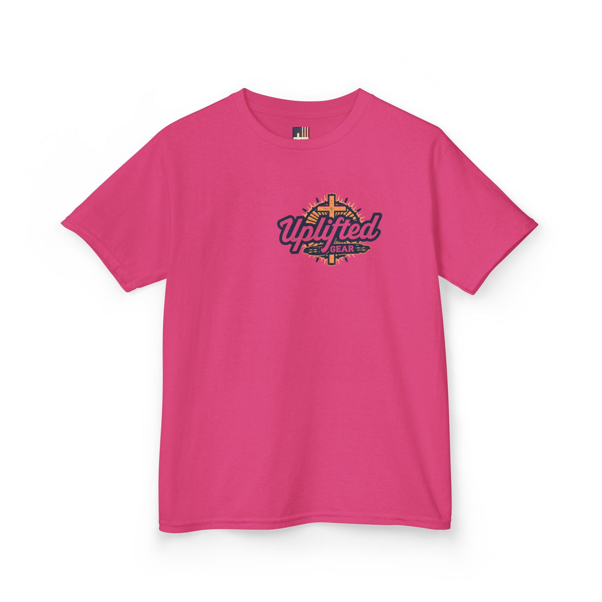 ✨ Chosen. Loved. Redeemed. – Elegant Christian Kids T-Shirt | Gold Foil Faith Tee | Subtle Cross & Heart Design | Inspirational Bible Verse Apparel by Uplifted Gear Printify
