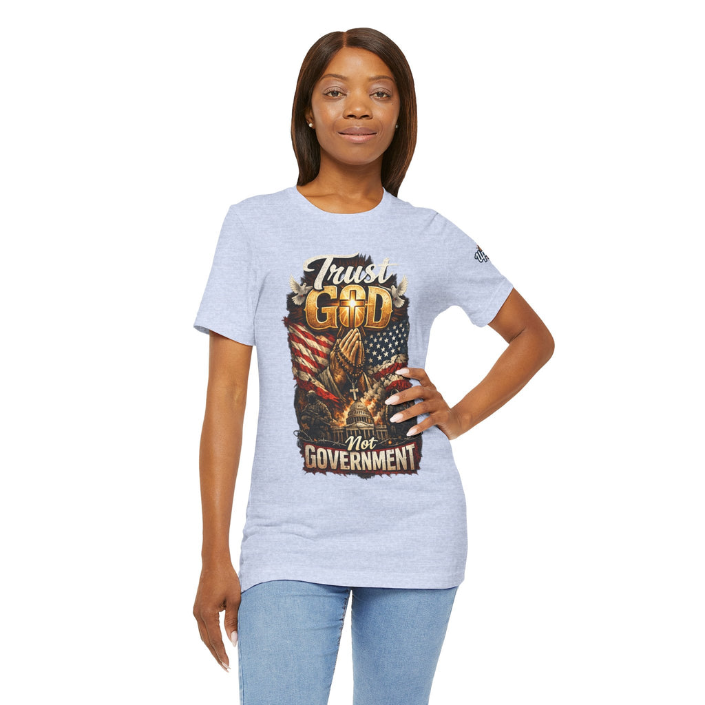 Trust God Not Government T-Shirt — Vintage Patriotic Christian Tee Printify