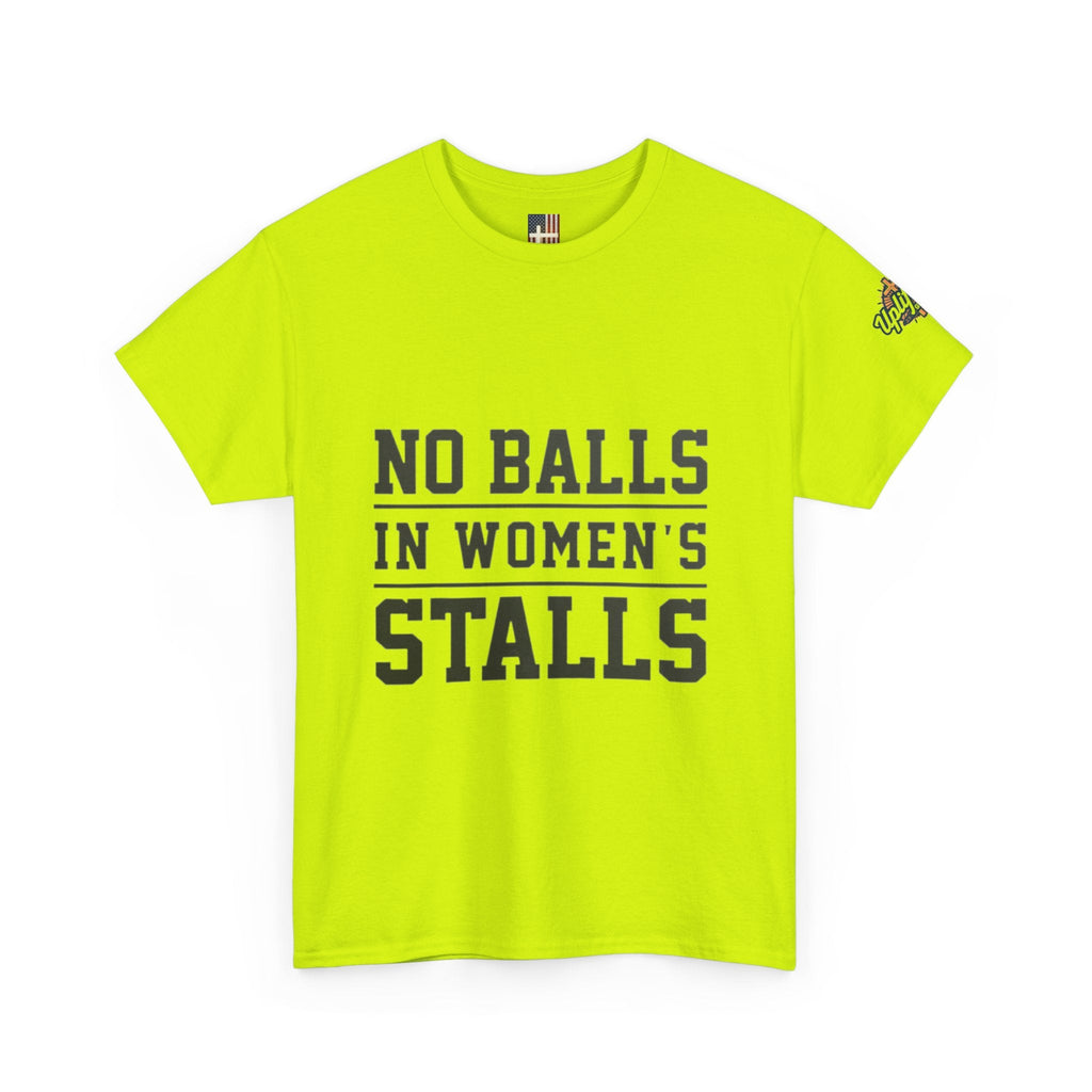 No Balls in Women's Stalls Retro Protest T-Shirt Printify