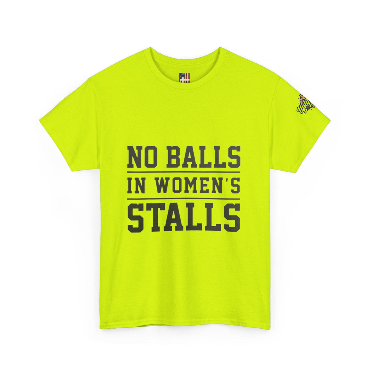 No Balls in Women's Stalls Retro Protest T-Shirt Printify