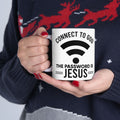 Connect to God Coffee Mug — "WIFI Password is Jesus" Funny Christian Faith Mug Printify