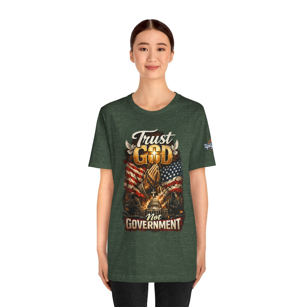 Trust God Not Government T-Shirt — Vintage Patriotic Christian Tee Printify