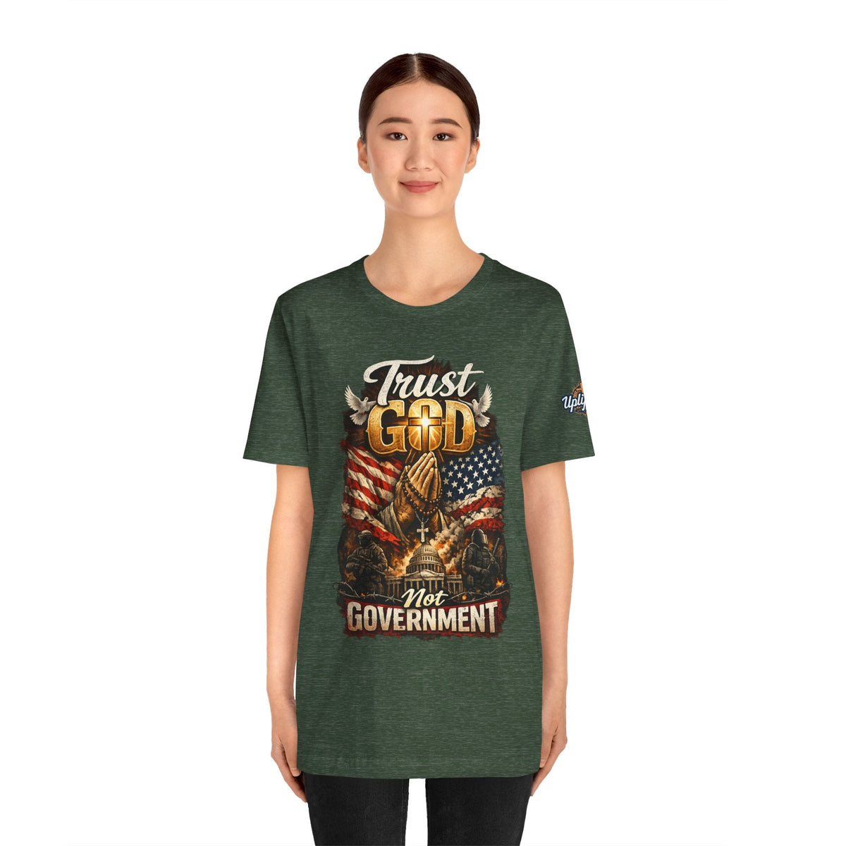Trust God Not Government T-Shirt — Vintage Patriotic Christian Tee Printify