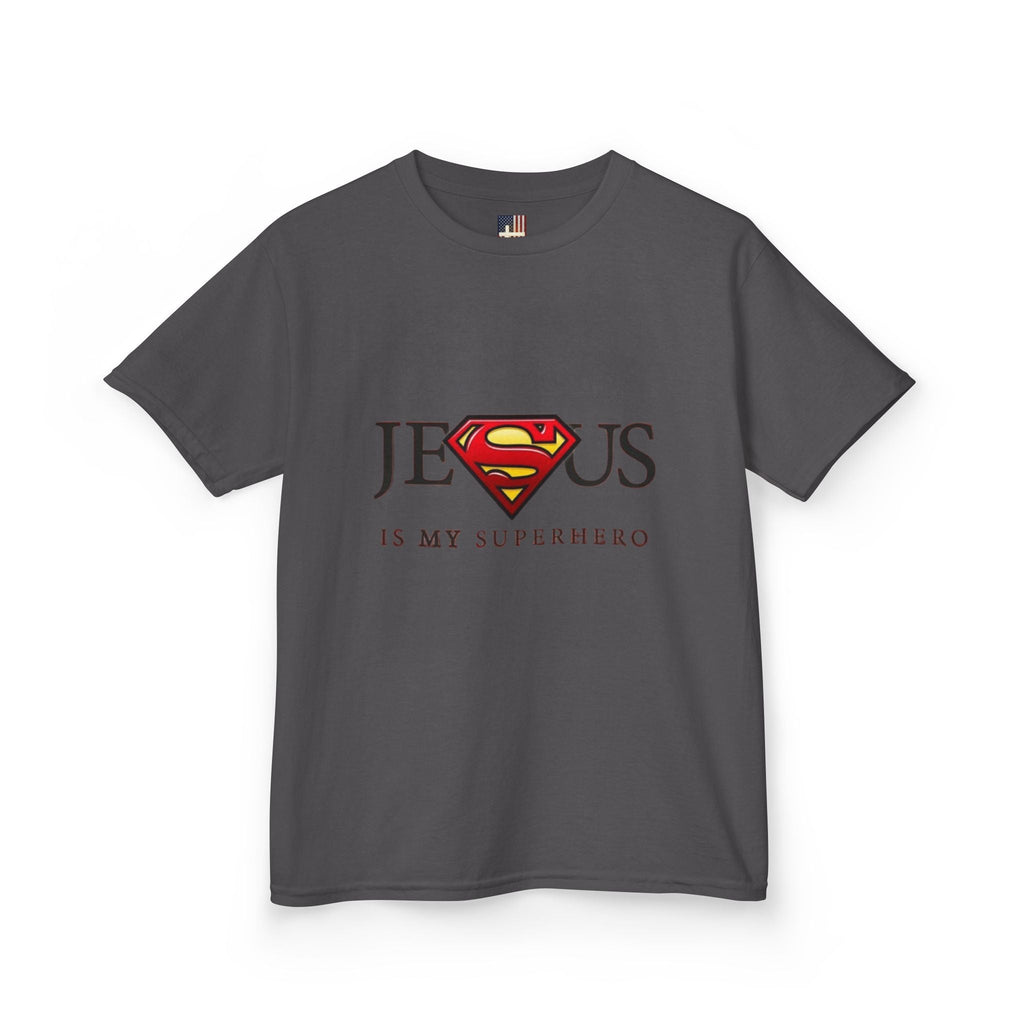 Jesus Is My Superhero T-Shirt — Faith-Based Superman-Inspired Tee Printify