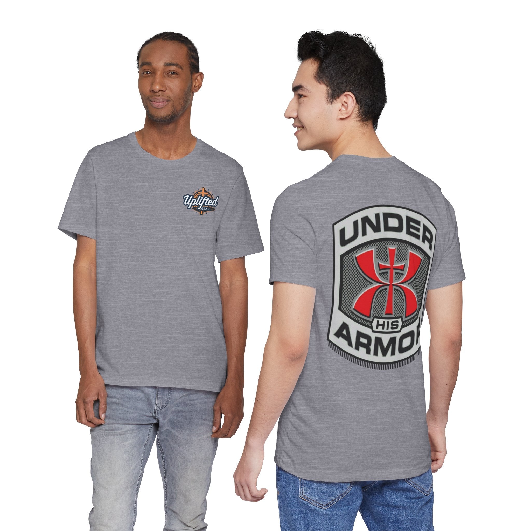 Under HIS Armor Christian T-Shirt — Faith-Inspired Under Armour Style Printify