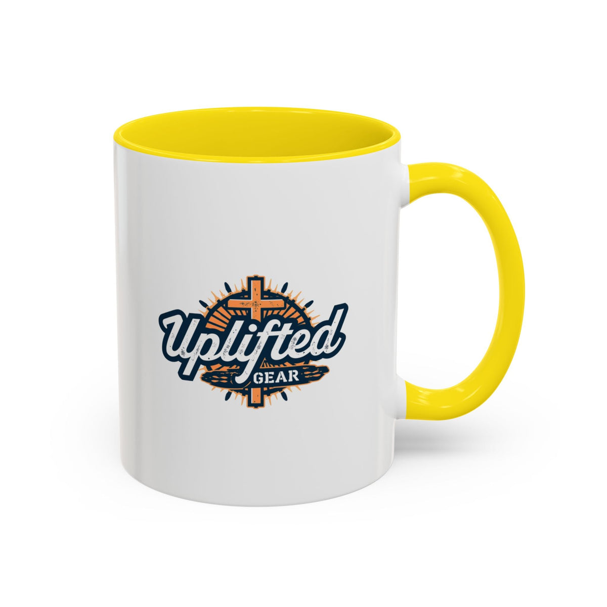 Funny Christian Coffee Mug — “Give God Control, HE Delivers” Accent Mug (11/15oz) Printify