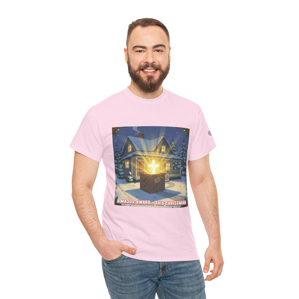 A Major Award This Christmas T-shirt – Fragile Leg Lamp Parody Cross Unboxing Christian T-shirt for Hilarious Faith & Holiday Glow Printify