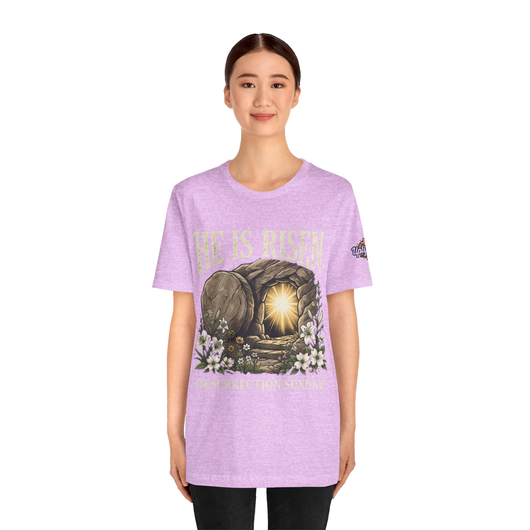 He Is Risen T-Shirt — Jesus Christ Resurrection Easter Tee Printify