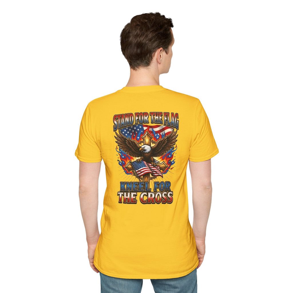 Stand for the Flag Kneel for the Cross T-shirt | Patriotic Eagle T-shirt Printify