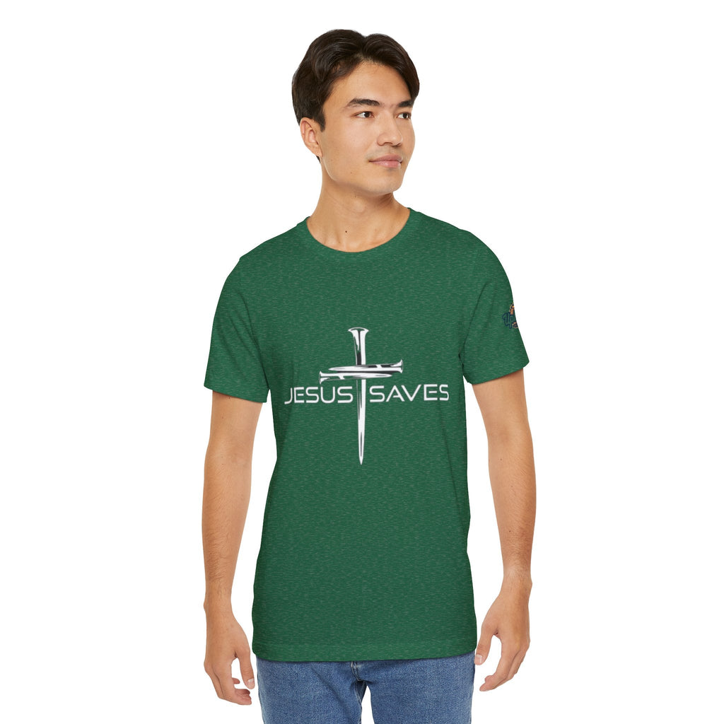 Copy of Jesus Saves T-shirt – 3 Nails Crucifix Cross Christian T-shirt for Redemption Faith & Bold Salvation Printify