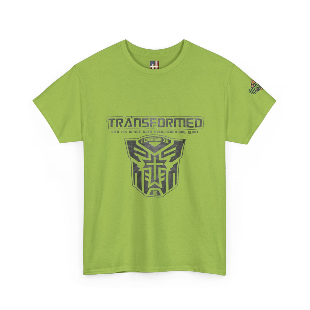 Transformer Logo Christian T-shirt | 2 Corinthians 3:18 Bible Verse T-shirt Printify