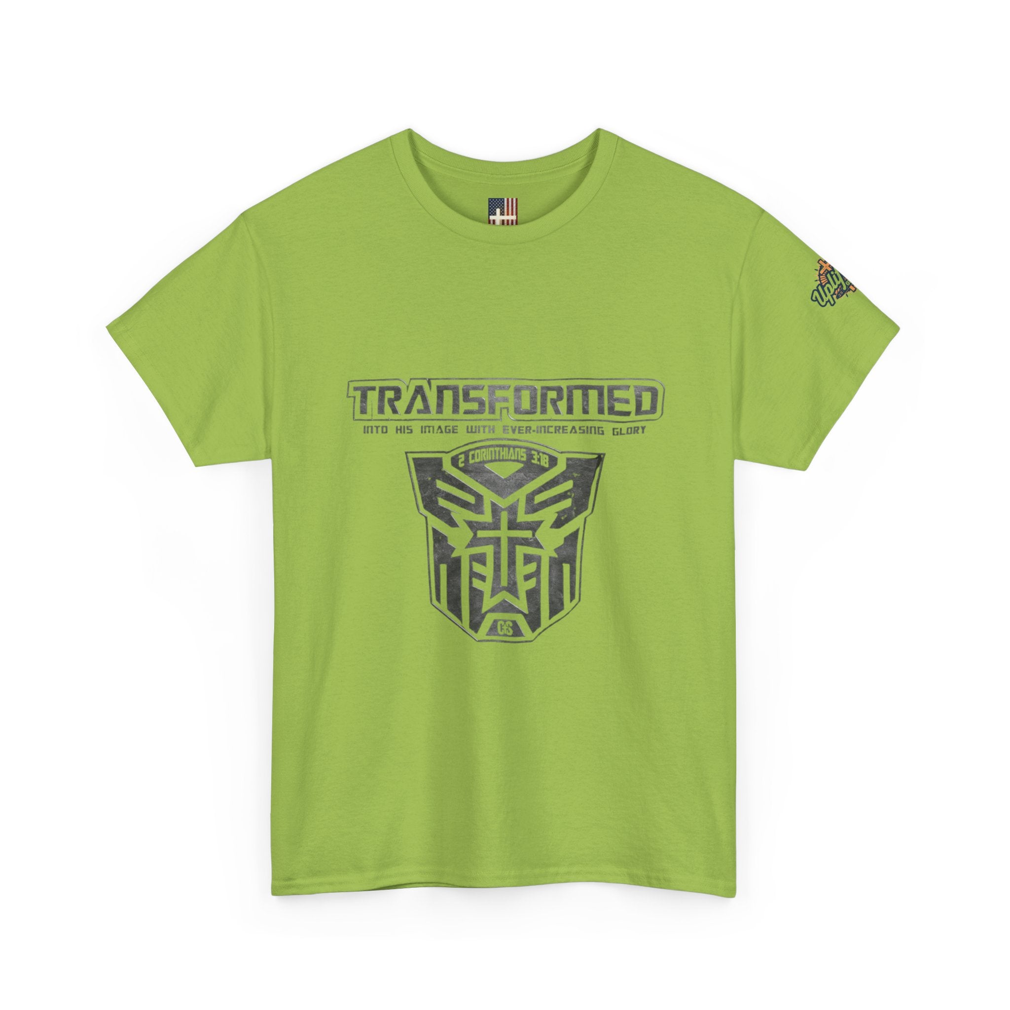 Transformer Logo Christian T-shirt | 2 Corinthians 3:18 Bible Verse T-shirt Printify