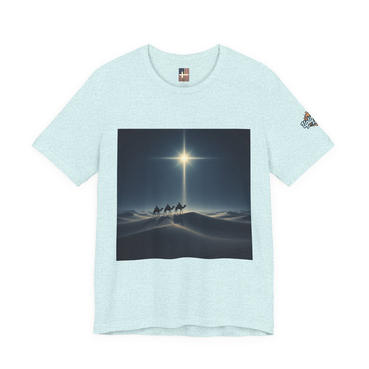 3 Wise Men T-shirt – Magi Camels Nativity Journey Christian Christmas T-shirt for Epiphany Faith & Holy Night Printify
